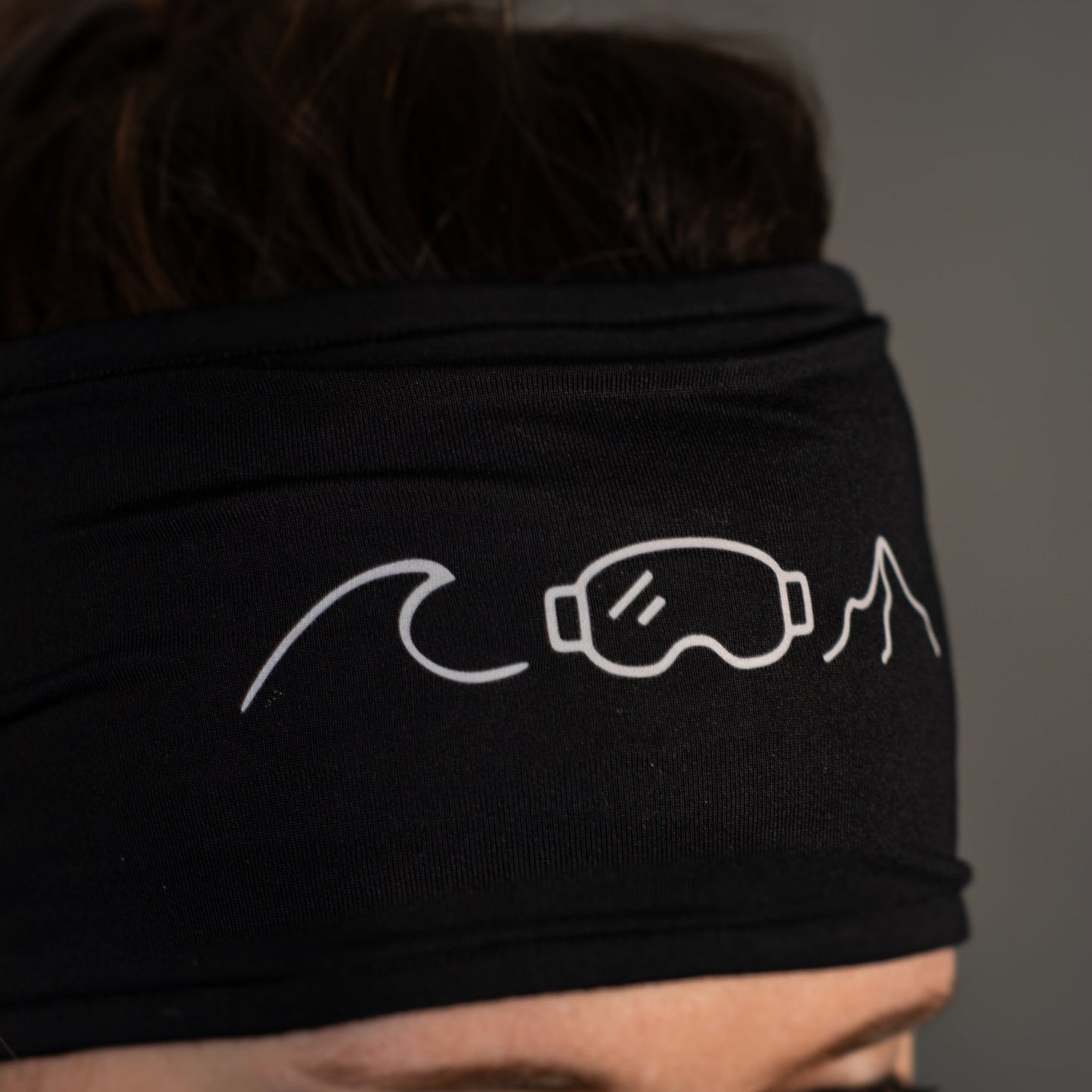 Sportstirnband "Welle Brille Berg" black