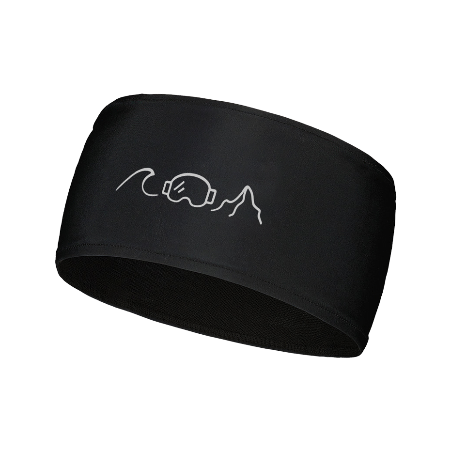 Sportstirnband "Welle Brille Berg" black