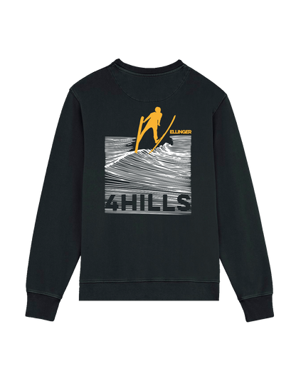 Sweater Unisex "Welle" schwarz